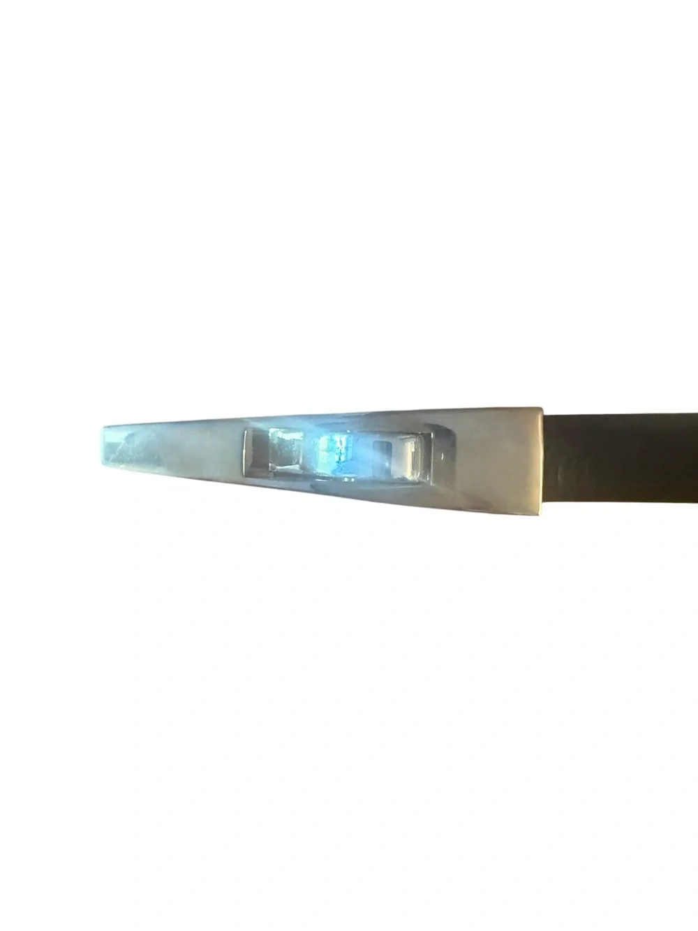 St. John Black Leather Belt with Gold-Tone Buckle 28 Italy